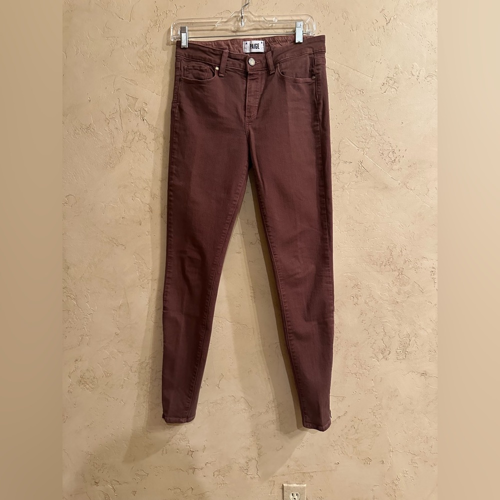 Paige Chestnut Brown Hoxton Jeans